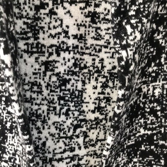 Chiaramente Black White Wool Blend Cardigan Coat - Picture 5 of 5